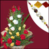 Pearl Rakhi with mixed roses - Click here to View more details about this Product